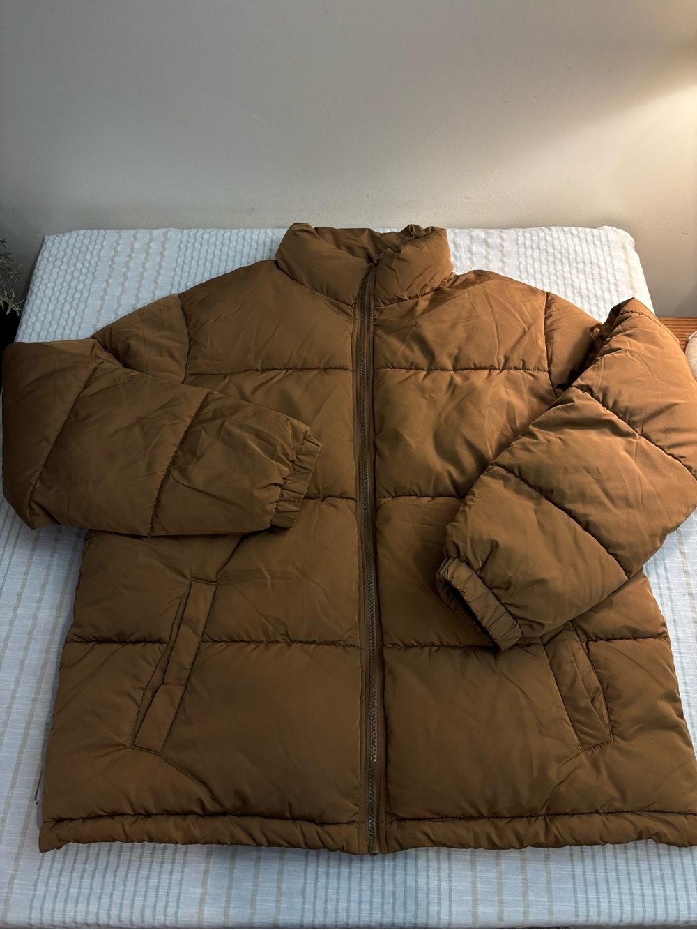 Forever 21 Men's Caramel Brown Puffer Jacket